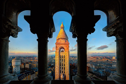 Picture of PARIS-FRANCE-SKYLINE WITH EIFFEL TOWER FROM THE SCREECHER DOME BALCONY