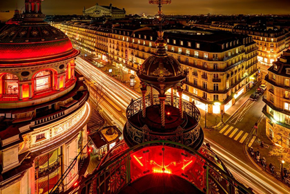 Picture of NIGHT TIME PARIS SKYLINE FROM BALCONY