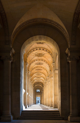 Picture of HALLWAY TO THE PYRAMID AND COURTYARD AT THE LOUVRE IN PARIS-FRANCE