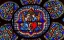 Picture of VIRGIN MARY-JESUS CHRIST STAINED GLASS-NOTRE DAME CATHEDRAL-PARIS-FRANCE 