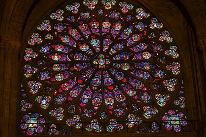 Picture of SOUTH ROSE WINDOW-JESUS AND DISCIPLES STAINED GLASS-NOTRE DAME CATHEDRAL-PARIS-FRANCE 
