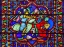 Picture of KNIGHTS FIGHTING SWORDS HORSES BATTLE WAR STAINED GLASS-NOTRE DAME CATHEDRAL-PARIS-FRANCE 