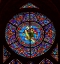 Picture of ANGEL STAINED GLASS-NOTRE DAME CATHEDRAL-PARIS-FRANCE 