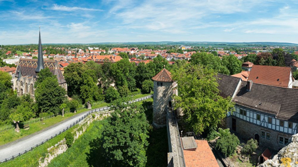 Picture of CITY VIEW THE MEDIEVAL TOWN MUEHLHAUSEN IN THURINGIA GERMANY