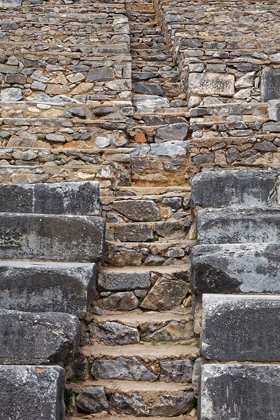 Picture of GREECE-PHILIPPI STAIRS AND SEATS AT RUINS OF ANCIENT STADIUM 