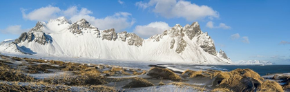 Picture of COASTAL LANDSCAPE WITH DUNES AT ICONIC STOKKSNES DURING WINTER AND STORMY CONDITIONS ICELAND