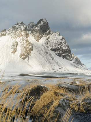 Picture of COASTAL LANDSCAPE WITH DUNES AT ICONIC STOKKSNES DURING WINTER AND STORMY CONDITIONS ICELAND