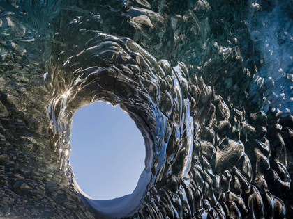 Picture of ICE CAVE AT THE NORTHERN SHORE OF GLACIAL LAGOON JOKULSARLON IN GLACIER BREIDAMERKURJOKULL