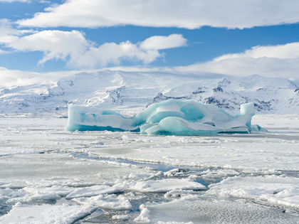 Picture of GLACIAL LAGOON JOKULSARLON AT BREIDAMERKURJOKULLIN NATIONAL PARK VATNAJOKULL DURING WINTER