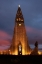 Picture of REYKJAVIK-ICELAND HALLGRIMSKIRKJA CHURCH WITH STATUE OF LEIF ERIKSON