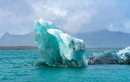 Picture of BLUE-LARGE ICEBERG DIAMOND BEACH JOKULSARLON GLACIER LAGOON VATNAJOKULL NATIONAL PARK