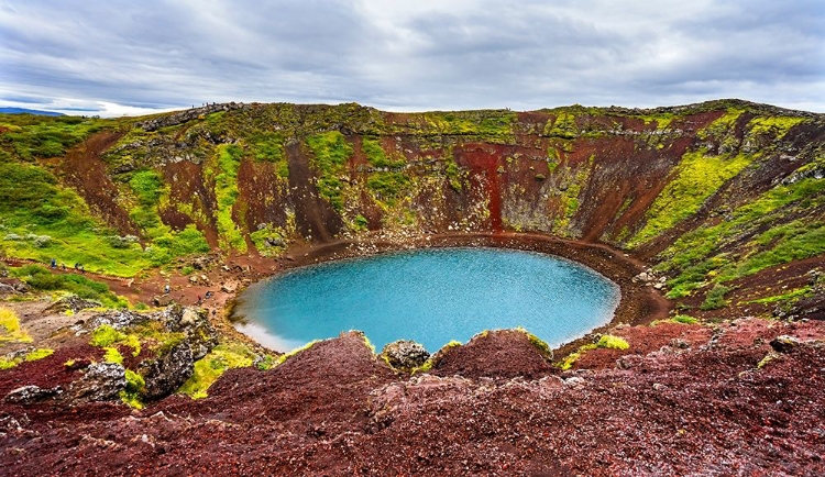 Picture of RED GREEN KERIO VOLCANO CRATER BLUE LAKE GOLDEN FALLS GOLDEN CIRCLE