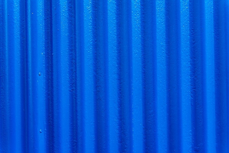 Picture of BLUE CORRUGATED LEAD-METAL ABSTRACT PATTERNS BACKGROUND-REYKJAVIK-ICELAND 