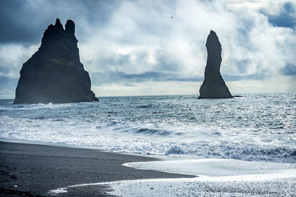 Picture of BLACK SAND BEACH-SOUTH SHORE-ICELAND SAND IS BLACK OBSIDIAN