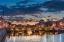Picture of THE GRATTAN BRIDGE OVER THE RIVER LIFFEY AT DUSK IN DOWNTOWN DUBLIN-IRELAND