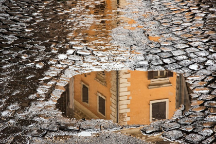 Picture of ITALY-ROME VIA DI RIPETTA-PUDDLES AFTER THE RAIN