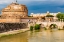 Picture of ITALY-ROME TIBER RIVER-CASTEL SANTANGELO AND PONTE SANTANGELO SEEN UPSTREAM