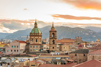 Picture of PALERMO PROVINCE-PALERMO THE DOME AND BELL TOWER OF THE BAROQUE CHIESA DEL GESU