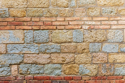 Picture of PALERMO PROVINCE-A STONE WALL WITH BRICK INLAY IN THE TOWN OF GANGI