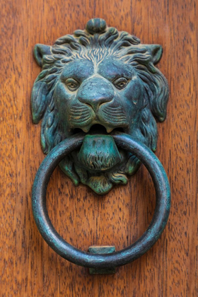 Picture of MESSINA PROVINCE-CARONIA A BRONZE DOOR KNOCKER IN THE SHAPE OF A LION-IN THE MEDIEVAL TOWN