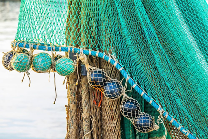 Picture of AGRIGENTO PROVINCE-SCIACCA A FISHING NET IN THE HARBOR OF SCIACCA-ON THE MEDITERRANEAN SEA