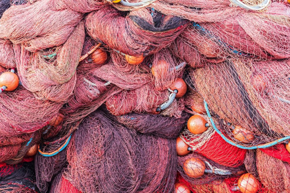 Picture of TRAPANI PROVINCE-TRAPANI FISHING NETS AND BUOYS ON THE DOCKS OF THE HARBOR IN TRAPANI