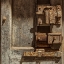 Picture of ITALY-APULIA-METROPOLITAN CITY OF BARI-GIOVINAZZO OLD WOODEN DOOR WITH MASSIVE RUSTED METAL LOCKS