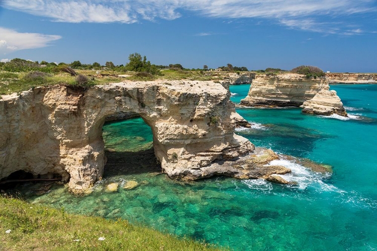 Picture of ITALY-APULIA-PROVINCE OF LECCE-MELENDUGNO TORRE SANTANDREA ERODED LIMESTONE CLIFFS