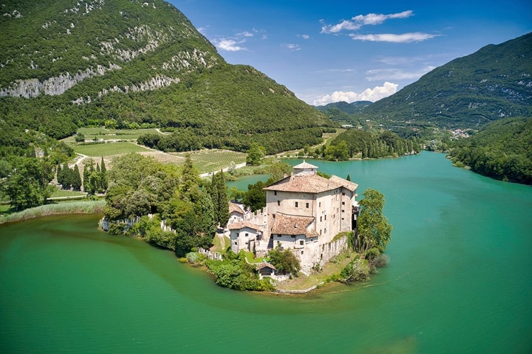 Picture of ITALY-TRENTINO-CASTLE AND TOBLINO LAKE