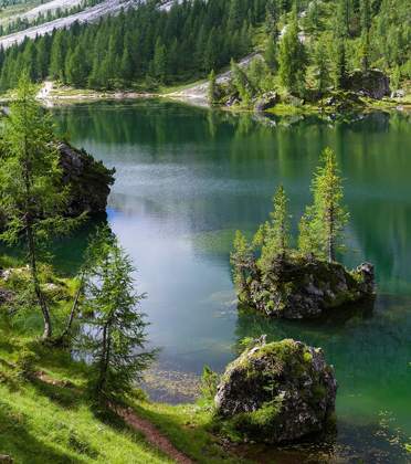 Picture of LAGO DE FEDERA AT CRODA DA LAGO IN THE DOLOMITES OF THE VENETO NEAR CORTINA DAMPEZZO 