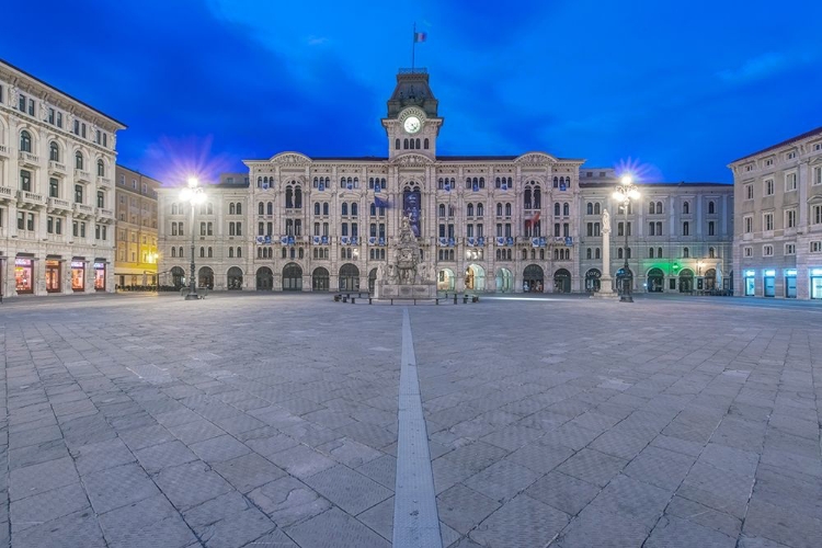 Picture of ITALY-TRIESTE-PIAZZA UNITA DITALIA AT DAWN