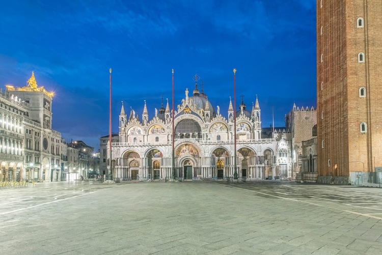 Picture of ITALY-VENICE ST MARKS BASILICA BUILT IN THE 11TH CENTURY AT DAWN