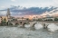 Picture of ITALY-VERONA PONTE PIETRA (ROMAN BRIDGE) AT SUNSET