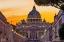 Picture of ORANGE SUNSET ILLUMINATED STREET LIGHTS-VIA DELLA CONCILIAZIONE-SAINT PETERS BASILICA-VATICAN