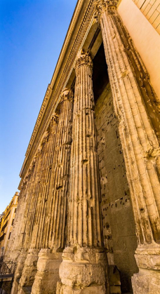 Picture of TEMPLE OF HADRIAN COLUMNS COLONNADE NOW STOCK EXCHANGE-ROME-ITALY TEMPLE BUILT 145 AD