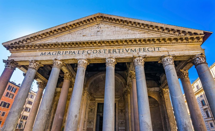 Picture of ROMAN COLUMNS PANTHEON-ROME-ITALY REBUILT BY HADRIAN IN 118 TO 125 AD