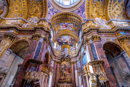 Picture of ALTAR FRESCOS DOME BASILICA SAINT AMBROGIO CARLO AL CORSO BASILICA CHURCH-ROME-ITALY