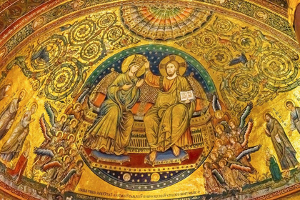 Picture of CORONATION OF MARY AND JESUS MOSAIC SANTA MARIA MAGGIORE-ROME-ITALY