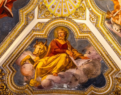 Picture of SAINT LUKE FRESCO CEILING SANTA MARIA MAGGIORE-ROME-ITALY BUILT 422-432-IN HONOR OF VIRGIN MARY