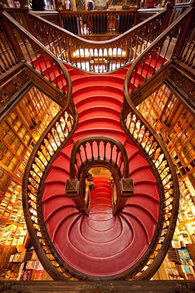 Picture of PORTUGAL-PORTO ORNATE STAIRCASE IN THE LELLO BOOKSTORE