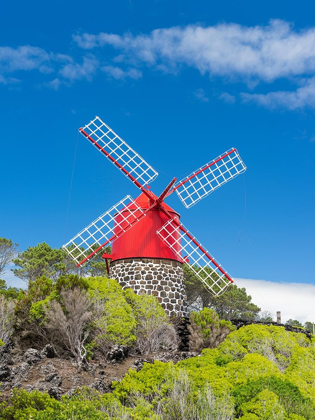 Picture of TRADITIONAL WINDMILL NEAR SAO JOAO PICO ISLAND-AN ISLAND IN THE AZORES IN THE ATLANTIC OCEAN 