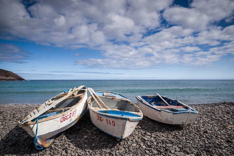 Picture of SPAIN-CANARY ISLANDS-FUERTEVENTURA ISLAND-POZO NEGRO-FISHING BOATS