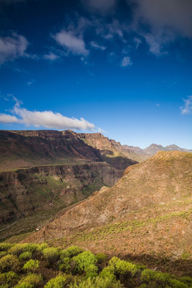 Picture of SPAIN-CANARY ISLANDS-GRAN CANARIA ISLAND-BARRANCO-MOUNTAIN VIEW OF THE BARRANCO DE TIRAJANA