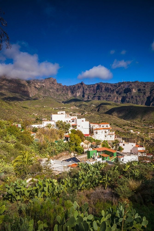 Picture of SPAIN-CANARY ISLANDS-GRAN CANARIA ISLAND-SAN BARTOLOME DE TIRAJANA-HIGH ANGLE VIEW OF TOWN