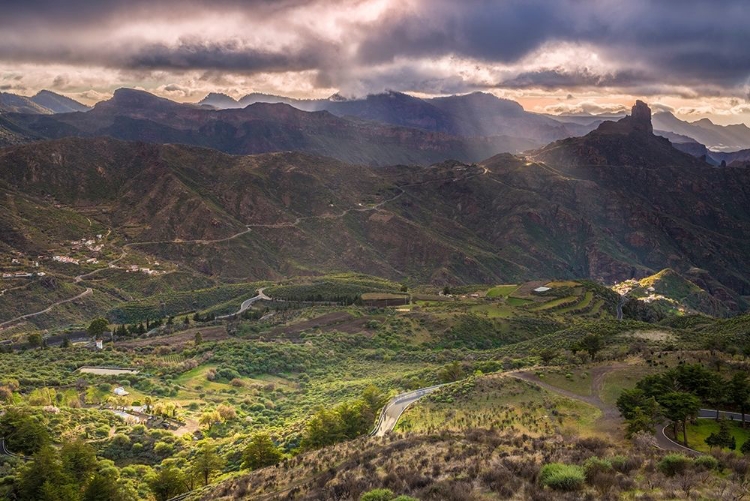 Picture of SPAIN-CANARY ISLANDS-GRAN CANARIA ISLAND-TEJEDA-MOUNTAIN LANDSCAPE WITH ROQUE BENTAYGA