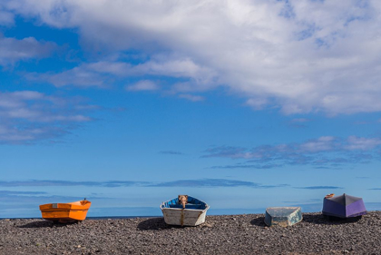 Picture of SPAIN-CANARY ISLANDS-FUERTEVENTURA ISLAND-POZO NEGRO-FISHING BOATS