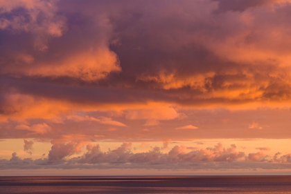 Picture of CANARY ISLANDS-FUERTEVENTURA ISLAND-MORRO JABLE-PLAYA DE LA CEBADA BEACH-SUNSET SKY