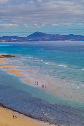 Picture of CANARY ISLANDS-FUERTEVENTURA ISLAND-COSTA CALMA-HIGH ANGLE VIEW OF PLAYA DE SOTAVENTO BEACH