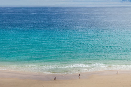 Picture of CANARY ISLANDS-FUERTEVENTURA ISLAND-COSTA CALMA-HIGH ANGLE VIEW OF PLAYA DE SOTAVENTO BEACH