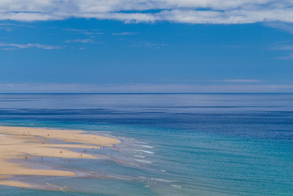 Picture of CANARY ISLANDS-FUERTEVENTURA ISLAND-COSTA CALMA-HIGH ANGLE VIEW OF PLAYA DE SOTAVENTO BEACH